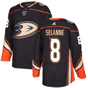 Herren Anaheim Ducks Eishockey Trikot Teemu Selanne #8 Schwarz Authentic Heim